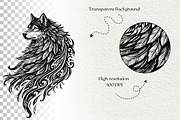 Wolf Wildlife Engraving Graphics, an Animal Illustration by DENIDigitalArtSudio (Thumbnail 11 of 12)