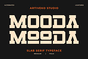 Mooda – Bold Slab Serif Font, a Serif Font by Artiveko (Thumbnail 1 of 7)