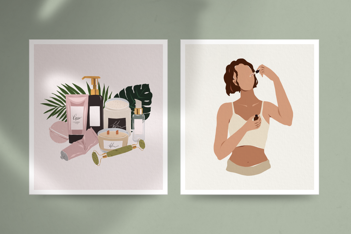 Skincare, gadgets, wellness art, an Illustration by Fave Brush (Photo 5 of 5)