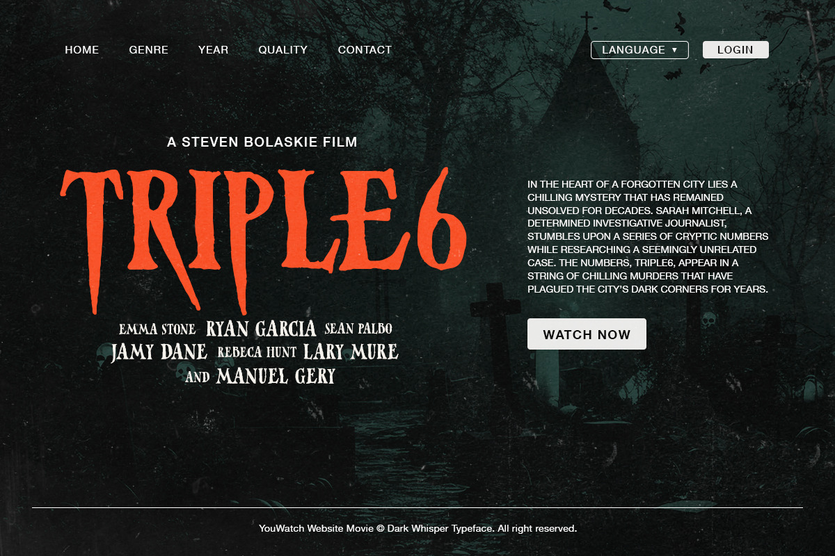 Dark Whisper - Serif Horror Font, a Serif Font by Sarid Ezra (Photo 8 of 9)