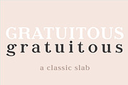 Gratuitous - A Classic Slab Serif, a Slab Serif Font by Anya-D (Thumbnail 1 of 14)