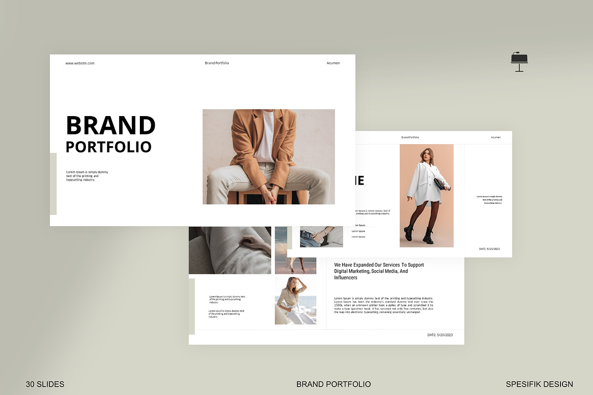 Brand Portfolio Keynote Template, a Presentation Template by Spesifikstd (Photo 1 of 8)