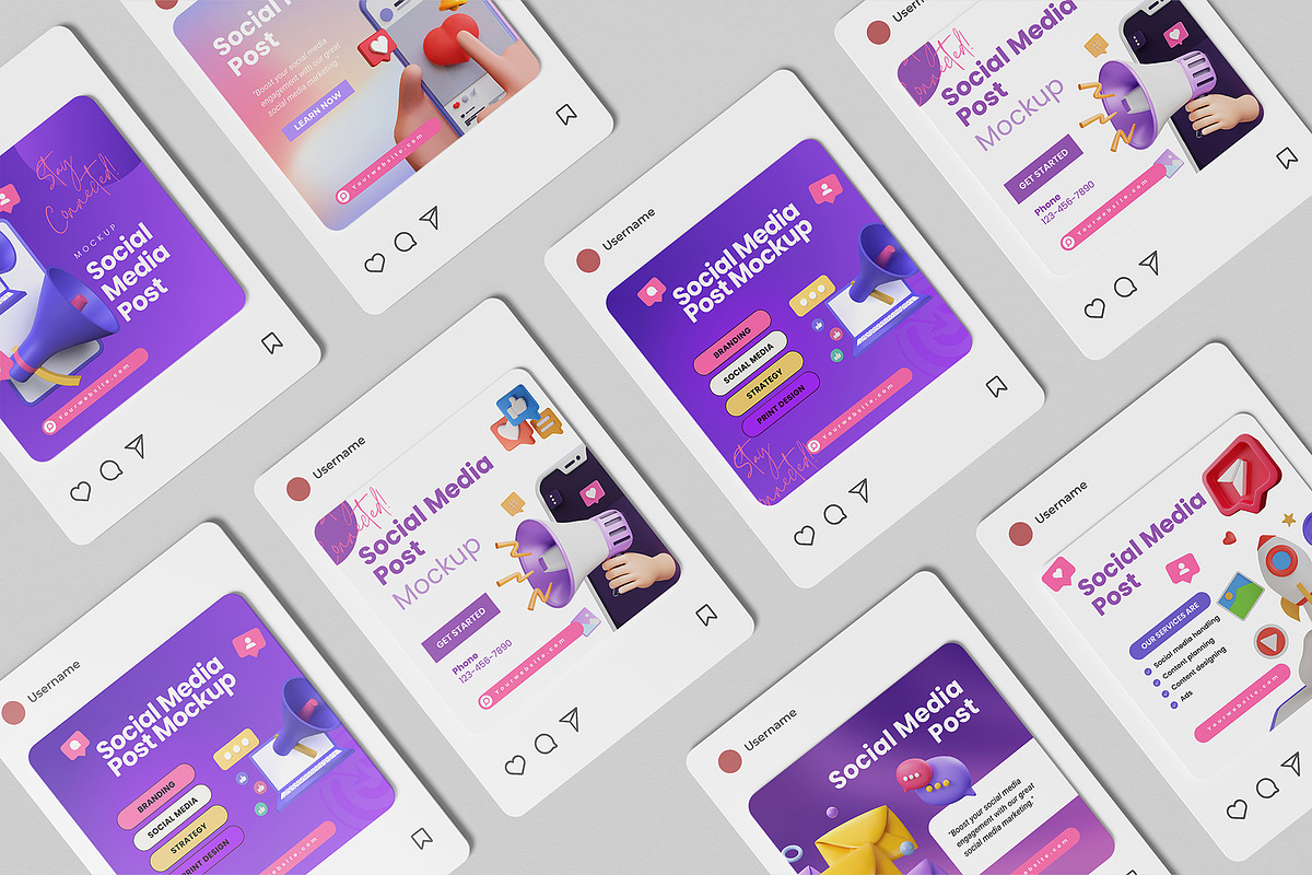 Social Media Instagram Post Mockup, an Advertising Mockup by Graphic Deal (Photo 14 of 15)