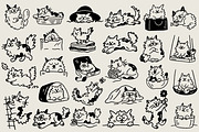 Cat Days: 100 Textured Kitties Pack, an Animal Illustration by Veyla (Thumbnail 10 of 14)