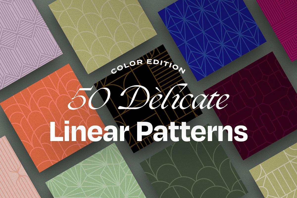 50 Elegant Linear Patterns | Color, a Pattern Graphic by Artec Maison (Photo 1 of 17)