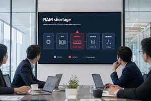 Business meeting discussing RAM shor, a Photo by Dvoevnore photos