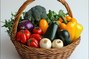 Fresh healthy organic vegetables and, a Food & Drink Photo by Pixeness Studio