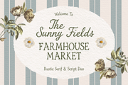 The Sunny Field Font Duo, a Script Font by Creacy Studio (Thumbnail 1 of 10)