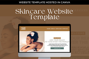 Canva Skincare Website Template, a Wireframe Template by Launch & Grow Studio