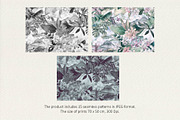 Tropical floral patterns set, a Pattern Graphic by emeraldthue (Thumbnail 5 of 28)