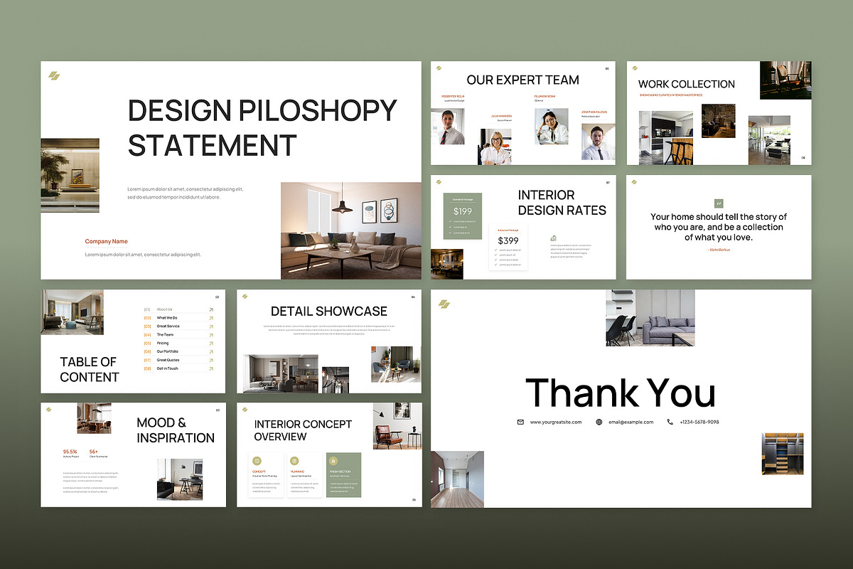 Interior Design Concept Board Slides, a Presentation Template by Antstheme (Photo 4 of 4)