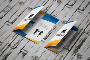 Double Gatefold Brochure Mockup