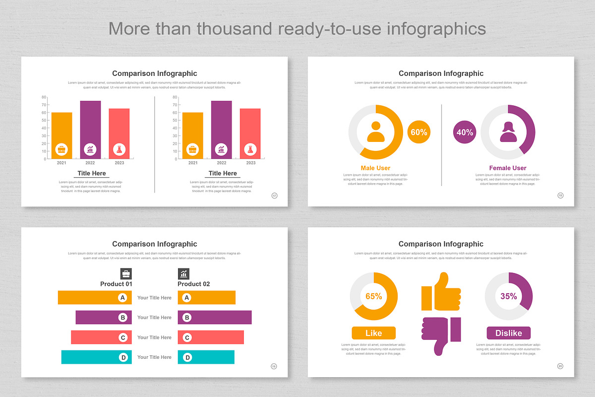 Comparison Infographic Templates EPS