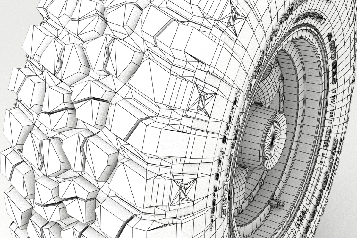 OFF ROAD WHEEL AND TIRE 3, a Cars & Vehicle 3D Model by NNAVAS 3D (Photo 7 of 9)