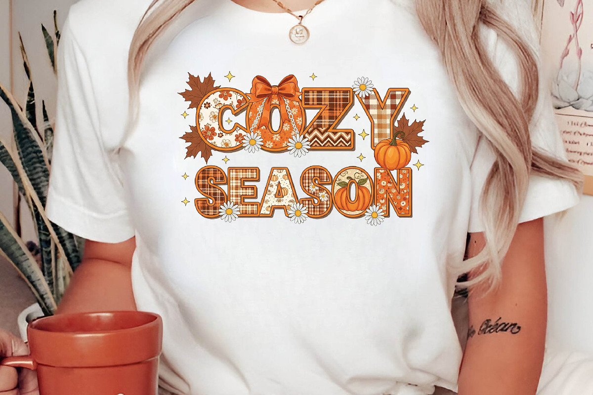 Cozy Season png, Preppy Fall Vibes, an Illustration by CreationArt (Photo 3 of 5)