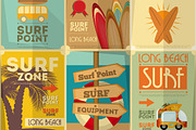 surfing posters collection, an Illustration by ELFIVETROV DESIGN (Thumbnail 1 of 2)