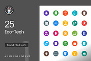 Eco-Tech Round Filled Icons, an Icon by IconBunny (Thumbnail 1 of 2)