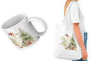Christmas Silly Goose Clipart, an Illustration by Markicha Art (Thumbnail 2 of 5)