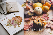 AUTUMN DREAMS watercolor collection, a Seasonal Illustration by long summer (Thumbnail 2 of 18)