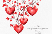 Watercolor valentine clipart, an Object Graphic by MyLittleMeow (Thumbnail 5 of 7)