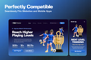 Football Women 3D Character Pack, a Characters & Person 3D Model by Haps Space (Thumbnail 3 of 4)