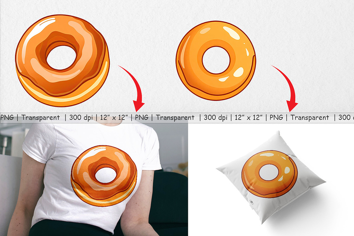 Glazed Donut Clipart, a Graphic by Artnoy (Photo 3 of 5)