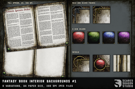 Fantasy Book Interior Backgrounds #1