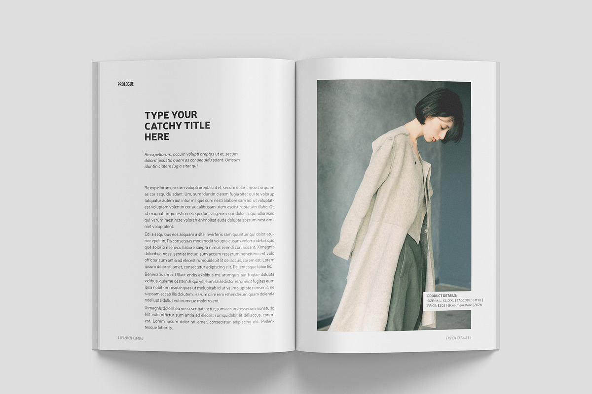 A5 Fashion Journal, a Brochure Template by Bookrak Graphic Design (Photo 3 of 9)