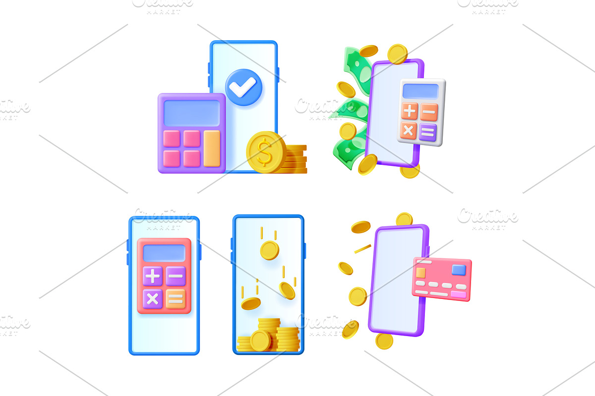 Several smartphones demonstrate, a Finance Illustration by Abscent