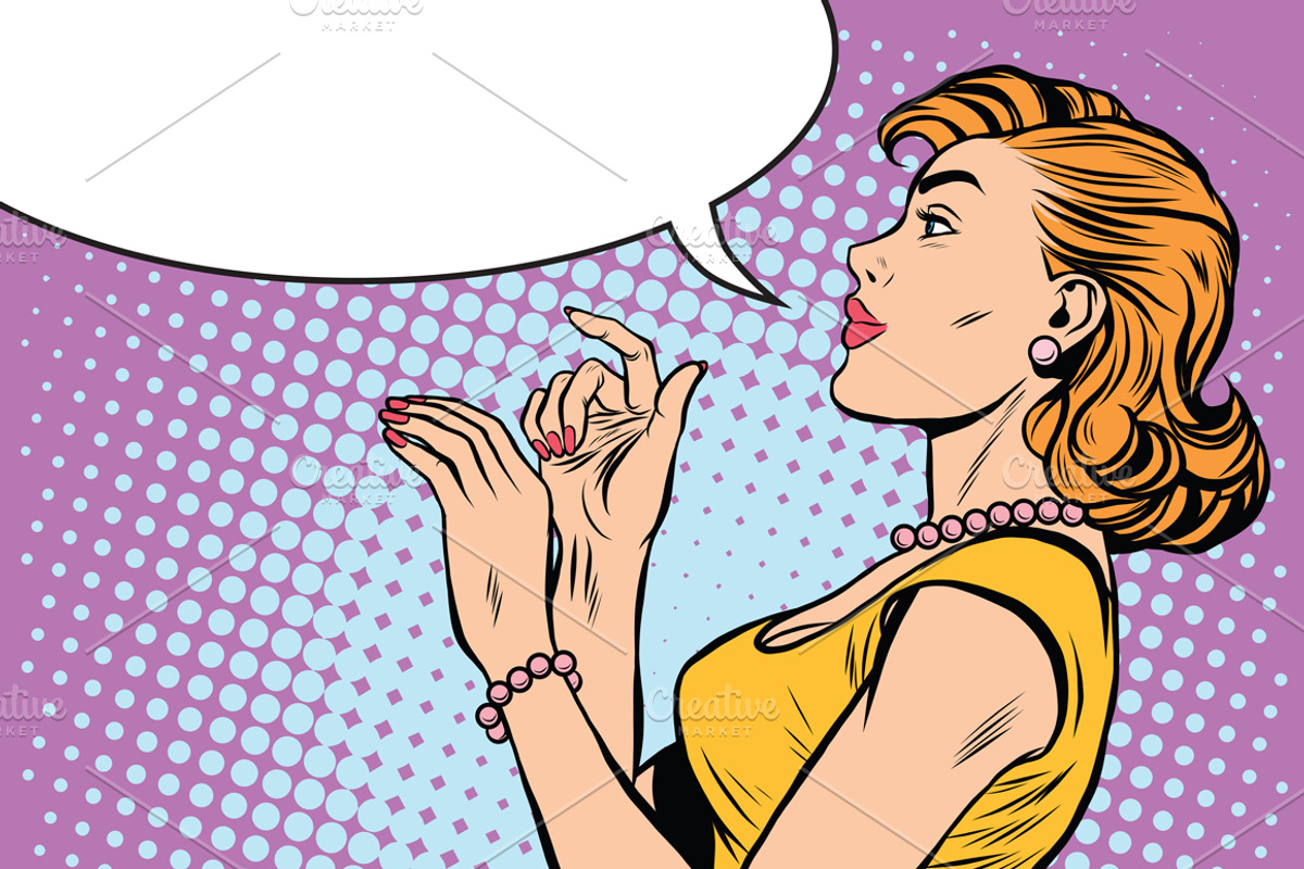 Retro girl goodbye, a Person Illustration by studiostoks