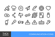 Communication thick line icon set, an Outline Icon by Woo Graphics (Thumbnail 3 of 3)