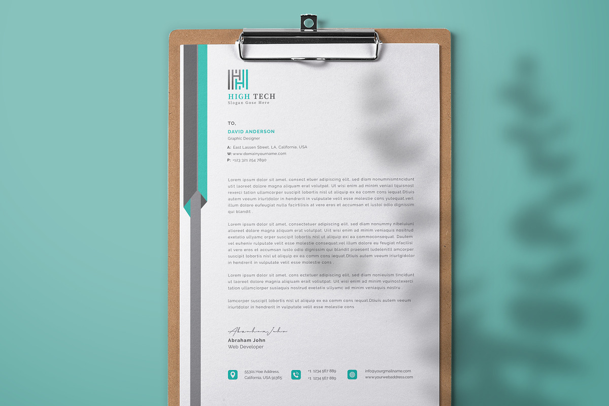 Letterhead Word, a Stationery Template by ResumeDevisers (Photo 4 of 7)