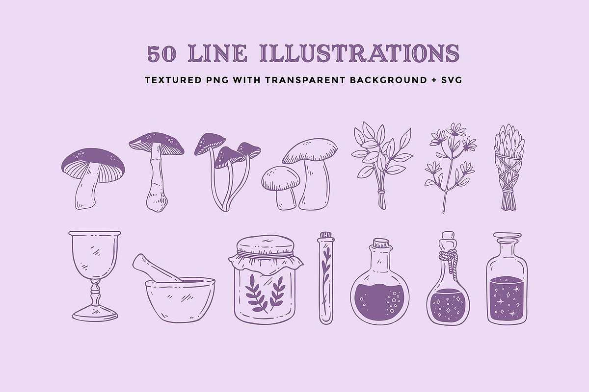 Witchcraft and Magic Illustrations, an Object Illustration by Rough Edges Supply Co. (Photo 3 of 8)