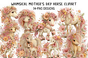 Whimsical Mother's Day Horse Clipart, an Illustration by Daily.Designs (Thumbnail 1 of 8)