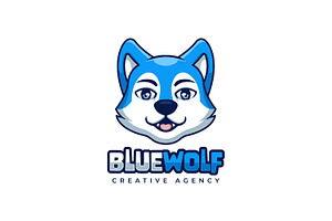 Blue Wolf Creative Logo, a Poster Template by Gumrega Studio