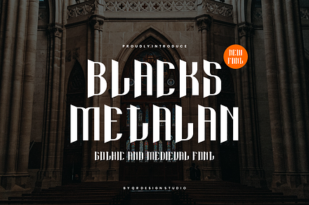 Blacks Metalan - Gothic & Futuristic, a Blackletter Font by QR Design Studio