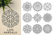 300 Vector Mandala Ornaments, a Decorative Illustration by pixaroma (Thumbnail 26 of 49)