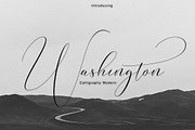 Washington Calligraphy Modern, a Script Font by Teweka (Thumbnail 1 of 19)