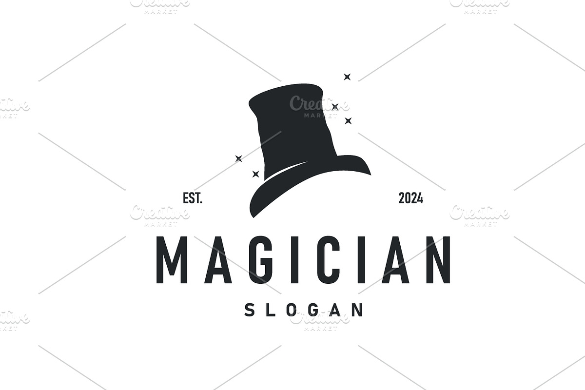 design vintage hat and magic logo, a Branding & Logo Template by Maylianaw28