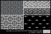 4 Tribal Print Swatches, a Pattern Graphic by Pickover Designs