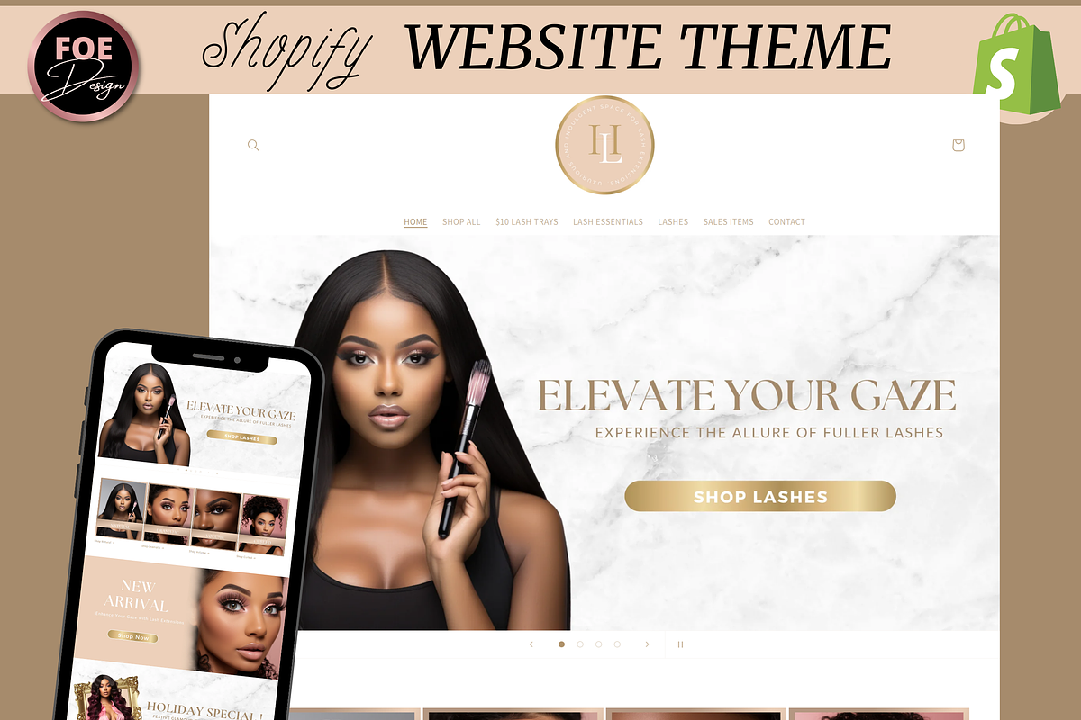 NUDE Beauty Shopify 2.0 Theme, a Shopify Template by Foedesigner (Photo 1 of 10)