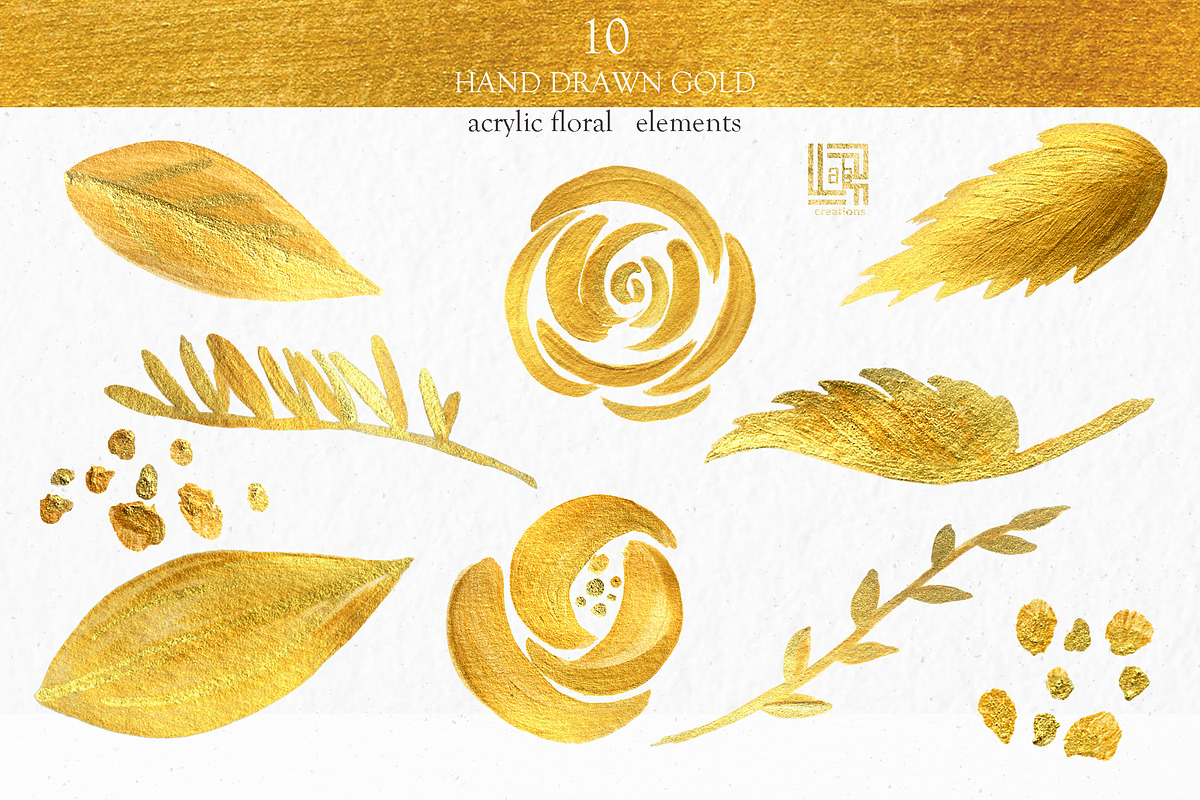 Nude & gold. Watercolor clipart, a Texture Illustration by LABFcreations (Photo 7 of 11)