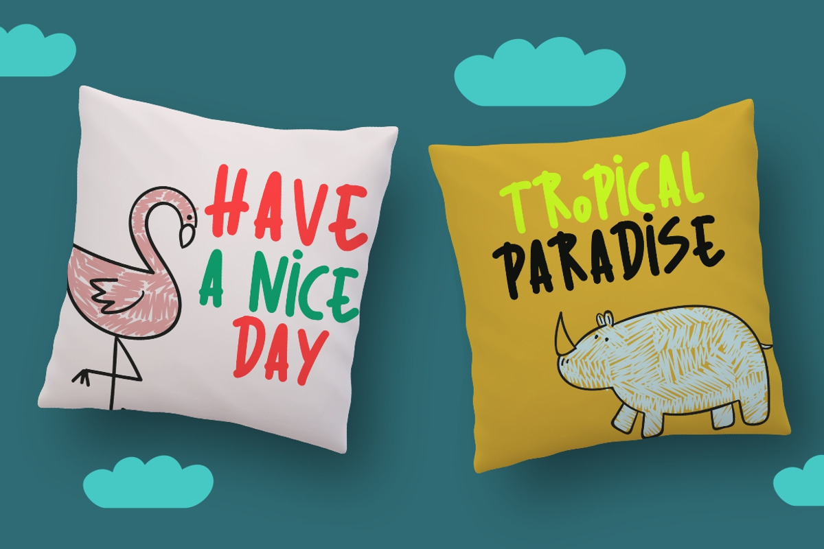 Manoline Fun Advertisement Font preview 2