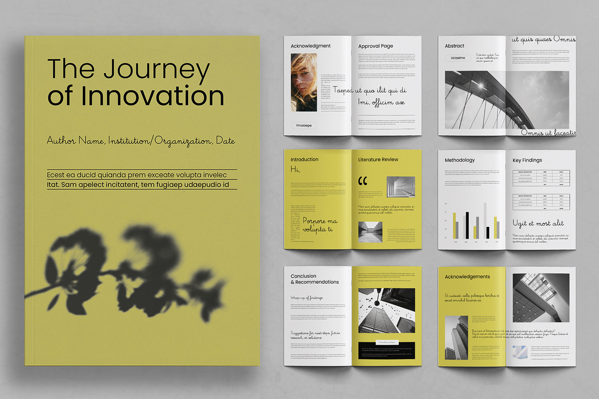 Contemporary Research Report, a Brochure Template by ContestDesign (Photo 1 of 3)