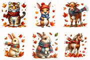Watercolor Autumn Animal Clipart, an Illustration by OK Design (Thumbnail 4 of 5)