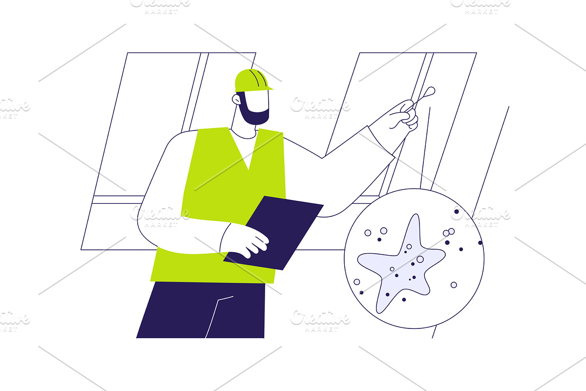 Mold inspection abstract concept, a Finance Illustration by Visual Generation
