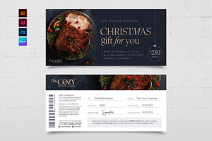 Christmas Gift Certificate Template, a Stationery Template by BrandPacks