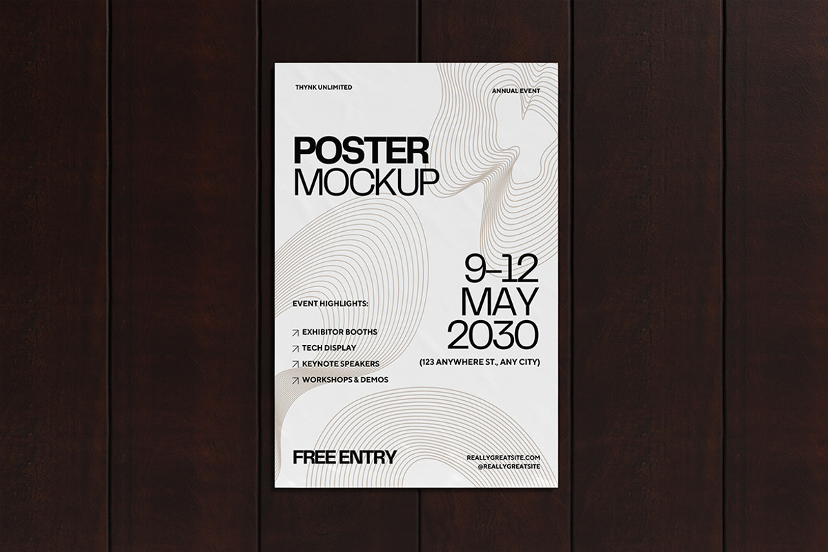 Poster Mockup, a Product Mockup by HanaSaka_Studio (Photo 2 of 4)