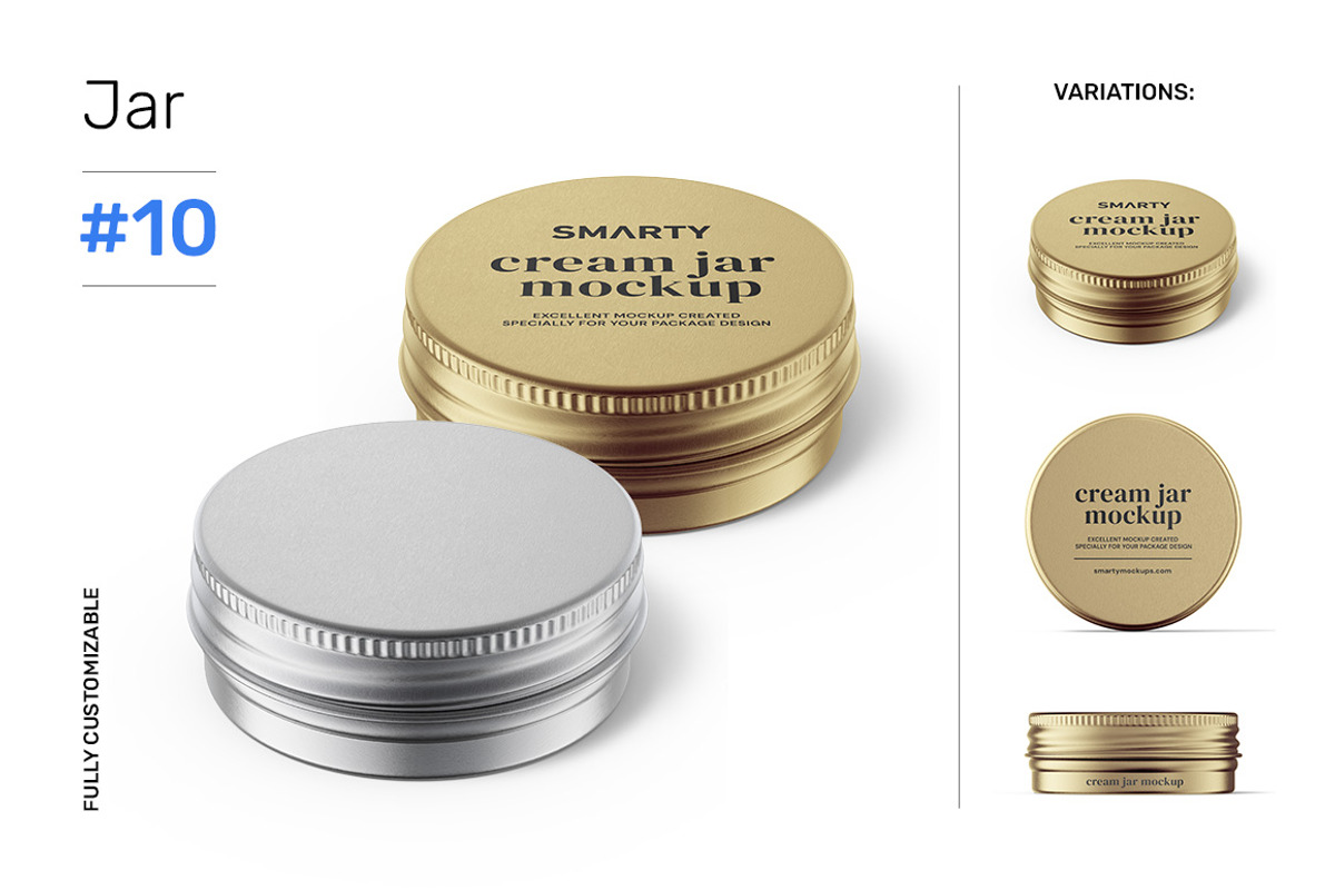 Cosmetic jar mockups bundle, a Packaging Mockup by Smarty Mockups (Photo 15 of 28)