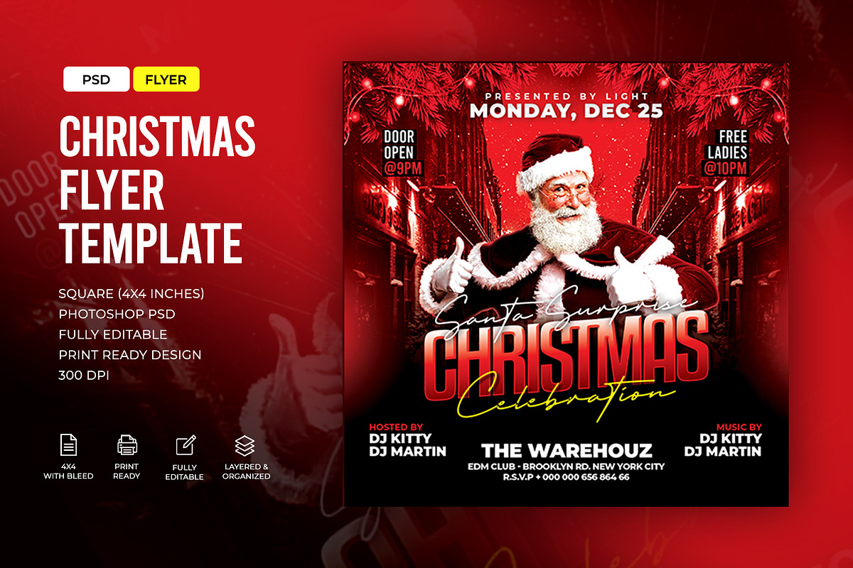 Christmas Flyer Template, a Flyer Template by Artonix (Photo 1 of 3)